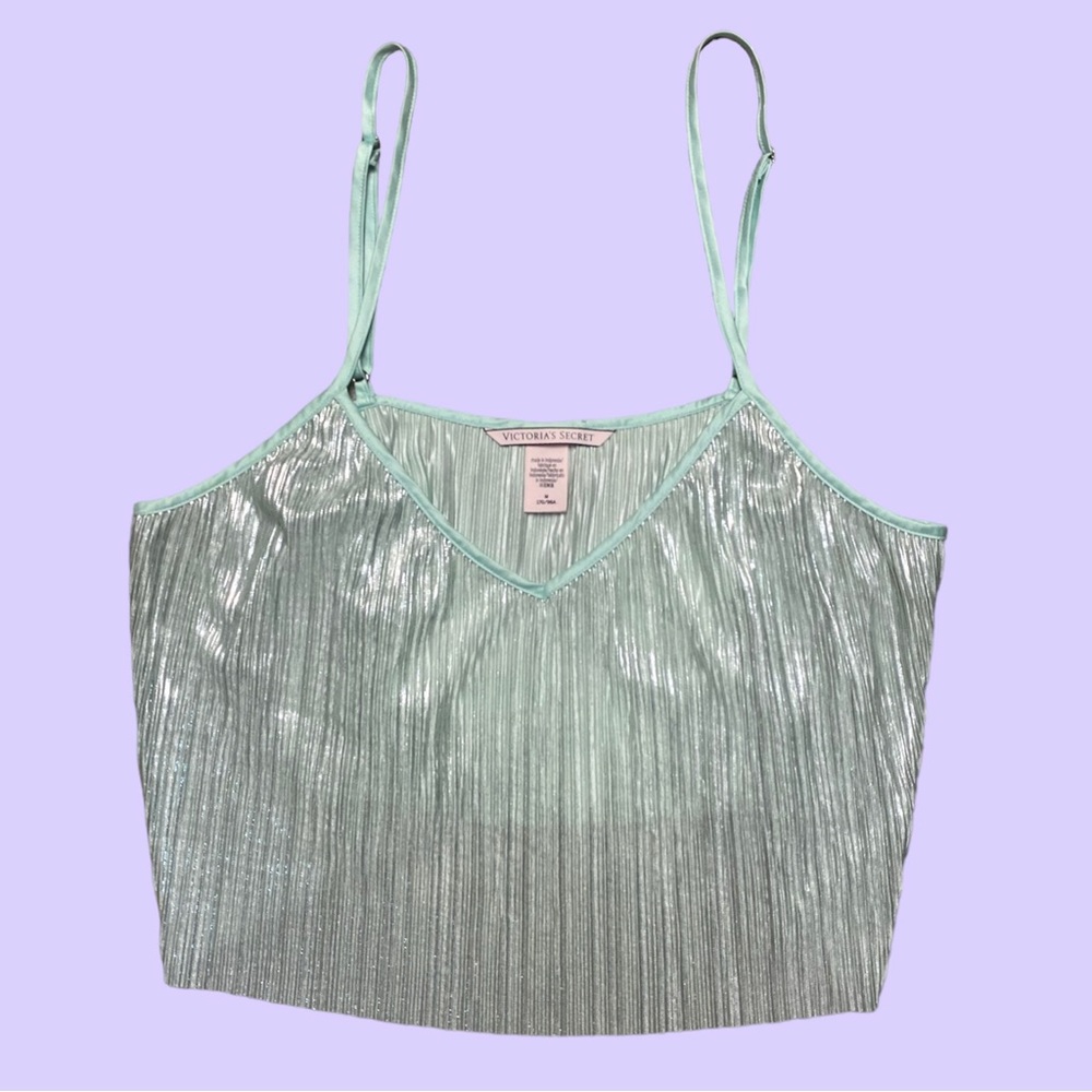 Victoria’s Secret Green Iridescent Crop Top